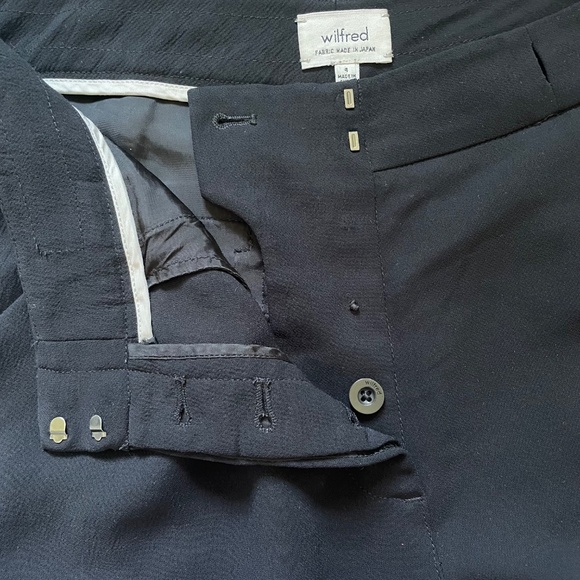 Wilfred Aritzia Allant Cuffed Trouser work Pants, black size 4 - Picture 4 of 10